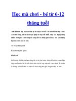 Học mà chơi - bé từ 6-12 tháng tuổi pdf