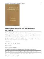 Christopher Columbus and His Monument pdf
