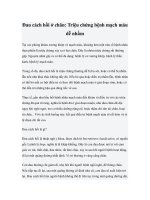 Đau cách hồi ở chân: Triệu chứng bệnh mạch máu dễ nhầm docx