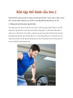 Khi tập thể hình cần lưu ý docx