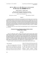 HOẠT TÍNH CHỐNG OXI HÓA VÀ ỨC CHẾ ENZYME POLYPHENOLOXIDASE CỦA MỘT SỐ LOẠI THỰC VẬT ĂN ĐƯỢC Ở VIỆT NAM potx