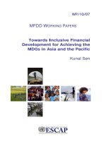 Towards Inclusive Financial Development for Achieving the MDGs in Asia and the Pacific pptx