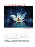 hiểu biết thôi, vẫn còn chưa đủ