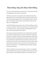 Thị trường vàng cần được khơi thông docx