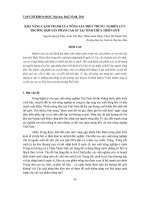 KHẢ NĂNG CẠNH TRANH CỦA NÔNG SẢN MIỀN TRUNG: NGHIÊN CỨU TRƯỜNG HỢP SẢN PHẨM CAO SU TẠI TỈNH THỪA THIÊN HUẾ doc