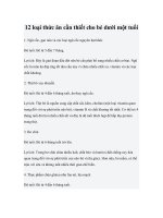 12 loại thức ăn cần thiết cho bé dưới một tuổi ppt