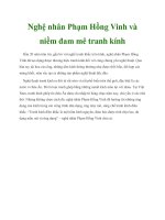 Nghệ nhân Phạm Hồng Vinh và niềm đam mê tranh kính pptx