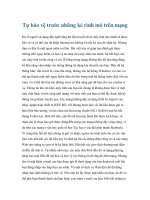 Tự bảo vệ trước những kẻ rình mò trên mạng potx