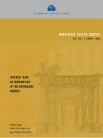 WORKING PAPER SERIES NO. 351 / APRIL 2004: INTEREST RATE DETERMINATION IN THE INTERBANK MARKET pot