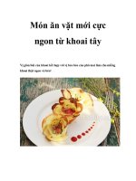Món ăn vặt mới cực ngon từ khoai tây pdf