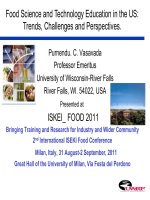 Food Science and Technology Education in the US: Trends, Challenges and Perspectives. ppt