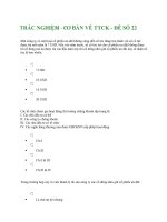 Trắc nghiệm - Cơ bản về thị trường chứng khoán - Đề số 22 pptx