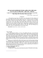 Kết quả khảo nghiệm một số dòng, giống vừng triển vọng vụ hè thu 2003 tại Diễn Hùng - Diễn Châu - Nghệ An pptx