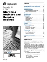 Publication 583 (Rev. December 2011) Starting a Business and Keeping Records docx