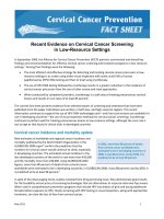 Recent Evidence on Cervical Cancer Screening in Low-Resource Settings ppt