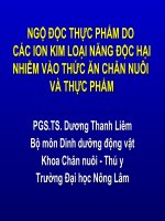 NGỘ ĐỘC THỰC PHẨM DO CÁC ION KIM LOẠI NĂNG ĐỘC HẠI NHIỄM VÀO THỨC ĂN CHĂN NUÔI VÀ THỰC PHẨM pdf