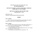 đề thi lí thuyết tốt nghiệp khóa 3 - điện tử công nghiệp - mã đề thi dtcn - lt (41)