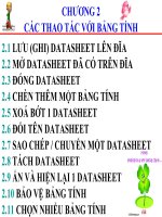 Các thao tác trong bảng tính pdf