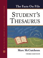 THE FACTS ON FILE STUDENT’S THESAURUS