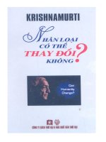 Nhân loại có thể thay đổi không? pdf