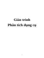Giáo trình Phân tích dụng cụ pdf