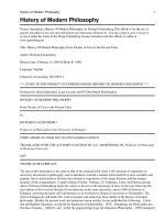 History Of Modern Philosophy From Nicolas of Cusa to the Present Time pot