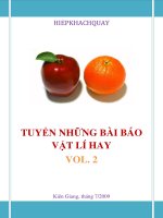 TUYỂN NHỮNG BÀI BÁO VẬT LÍ HAY VOL. 2
