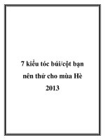 7 kiểu tóc búi/cột bạn nên thử cho mùa Hè 2013 pot