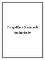 Trang điểm với màu mắt tím huyền ảo ppt