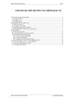 PHÂN TÍCH môi TRƯỜNG tài CHÍNH QUỐC tế