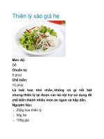 Thiên lý xào giá hẹ pot