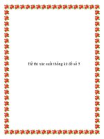 Đề thi xác suất thống kê đề số 5 potx