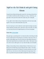 Nghề tư vấn Tài Chính & môi giới Chứng Khoán doc