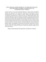 THE CRIMINAL RESPONSIBILITY OF SENIOR POLITICAL AND MILITARY LEADERS AS PRINCIPALS TO INTERNATIONAL CRIMES ppt