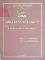 văn hóa kinh doanh mỹ