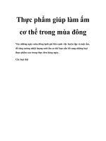 Thực phẩm giúp làm ấm cơ thể trong mùa đông docx