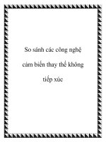 So sánh các công nghệ cảm biến thay thế không tiếp xúc pot