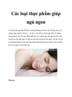 Các loại thực phẩm giúp ngủ ngon doc