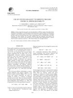 USE OF FENTON REAGENT TO IMPROVE ORGANIC CHEMICAL BIODEGRADABILITY doc