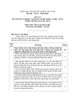 đáp án đề thi tốt nghiệp cao đẳng nghề hướng dẫn du lịch môn thi thực hành nghề mã đề thi hddl - th (8)