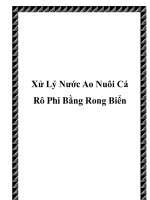 Xử Lý Nước Ao Nuôi Cá Rô Phi Bằng Rong Biển doc