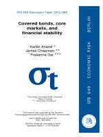 SFB 649 Discussion Paper 2012-065 Covered bonds, core markets, and financial stability doc