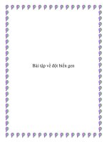 Bài tập về đột biến gen pdf