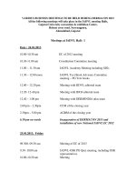 VARIOUS BUSINESS MEETINGS TO BE HELD DURING DERMACON 2013 ppt