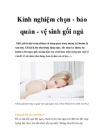 Kinh nghiệm chọn - bảo quản - vệ sinh gối ngủ potx