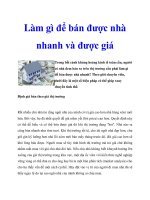 Làm gì để bán được nhà nhanh và được giá pptx