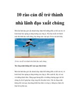 10 rào cản để trở thành nhà lãnh đạo xuất chúng pot