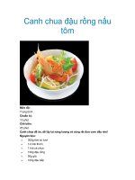 Canh chua đậu rồng nấu tôm doc