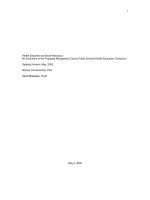 Health Education as Social Advocacy: An Evaluation of the Proposed Montgomery County Public Schools Health Education Curriculum pptx