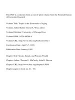 Topics in the Economics of Aging docx